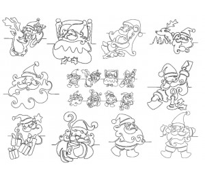 Stickserie - Good Santa Motivborte E2E